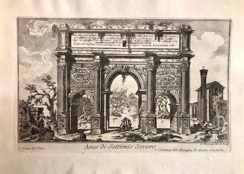 Montagu Dominique (attivo a Roma nella seconda metà  del XVIII Secolo) Arco di Settimio Severo 1770 Roma 